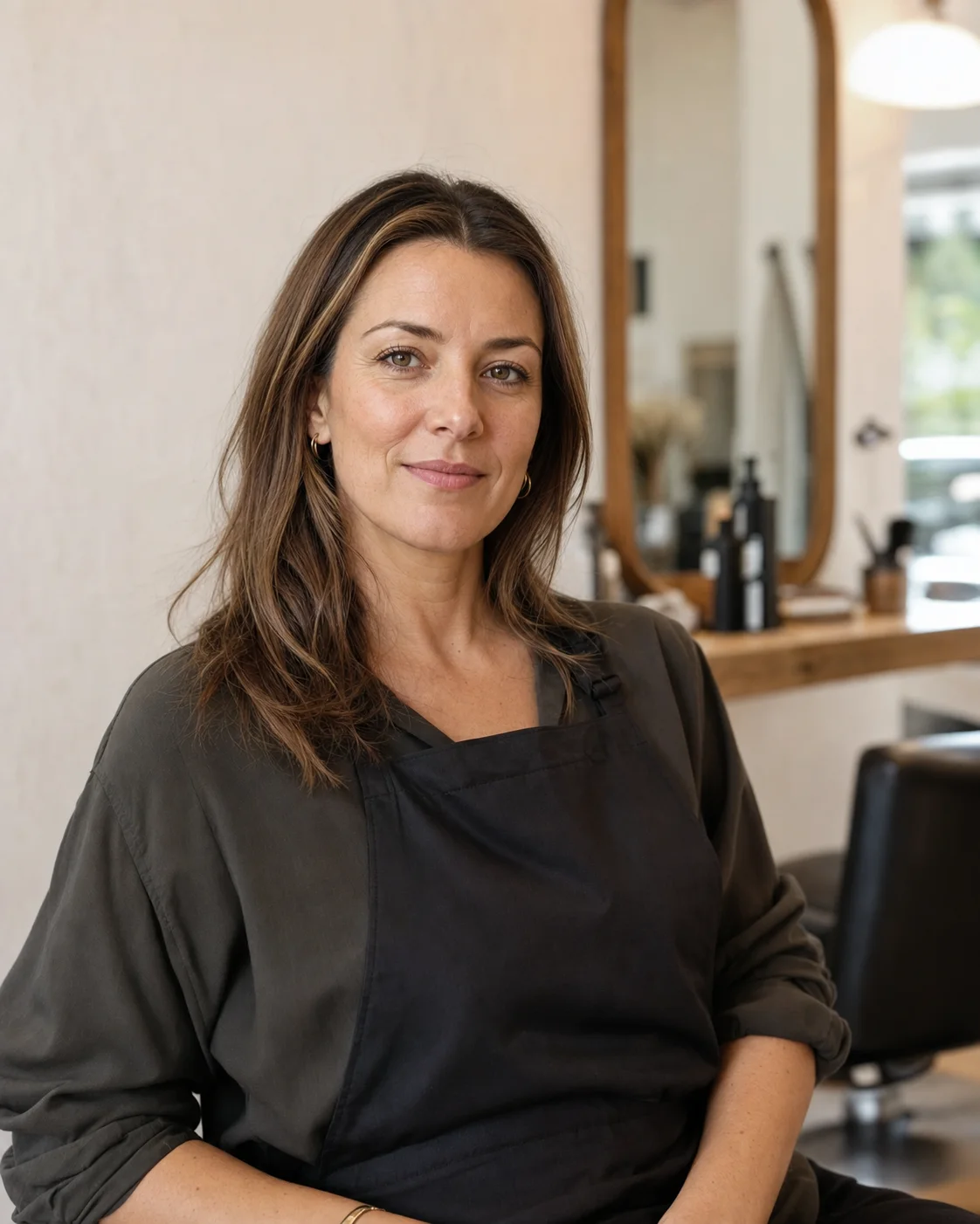 Porträt von Nadine Krieg, Inhaberin und Coiffeuse bei Ritual.
